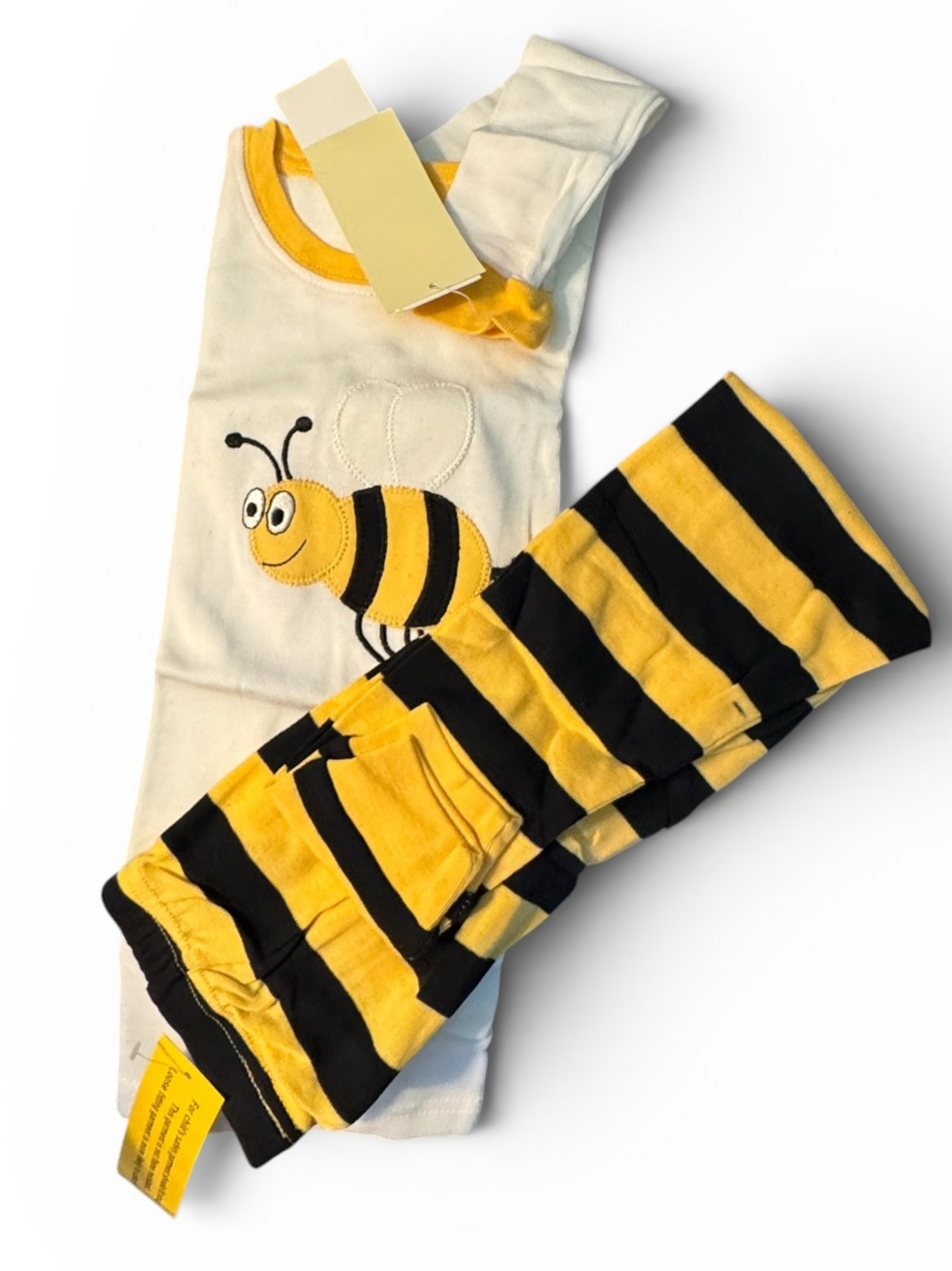 Leveret Two Piece Cotton Long Sleeve Pajamas Size 4 Year Bumble Bee Long Pants